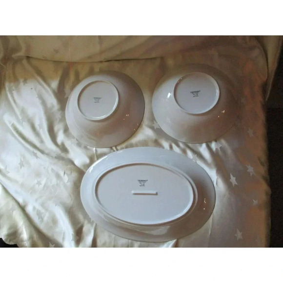 Holiday Dishes 4 x 4 set‎ Tienshan Deck the Halls China Dining serving Christmas - Picture 3 of 5